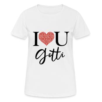 Liebe dich Gotti Taufpatin Schweiz Patentante - Frauen T-Shirt atmungsaktiv - Weiß - Vorne - AI Model Female 172 dark (172cm)