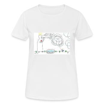 Nachhaltigkeit? Aber klar! - Frauen T-Shirt atmungsaktiv - Weiß - Vorne - AI Model Female 172 dark (172cm)