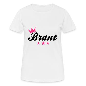 JGA - jeune mariée d'équipe - T-shirt respirant Femme - blanc - Devant - AI Model Female 172 dark (172cm)