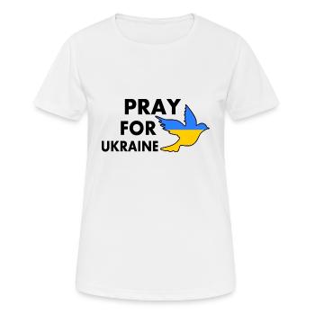 Pray for ukraine - T-shirt respirant Femme - blanc - Devant - AI Model Female 172 dark (172cm)