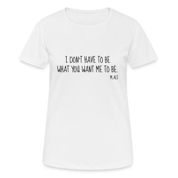 Boxen / Boxer / Boxing / Fight / Ali - Frauen T-Shirt atmungsaktiv - Weiß - Vorne - AI Model Female 172 dark (172cm)