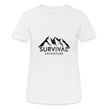 ill61 Aventure de survie - T-shirt respirant Femme - blanc - Devant - AI Model Female 172 dark (172cm)