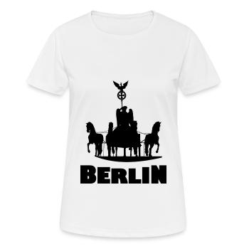La capitale Berlin - T-shirt respirant Femme - blanc - Devant - AI Model Female 172 dark (172cm)