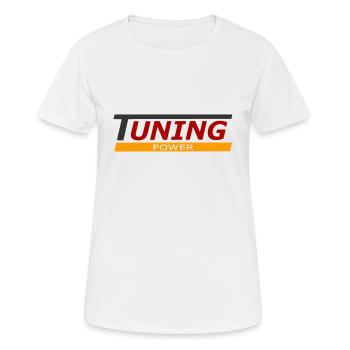 tuning power - T-shirt respirant Femme - blanc - Devant - AI Model Female 172 dark (172cm)