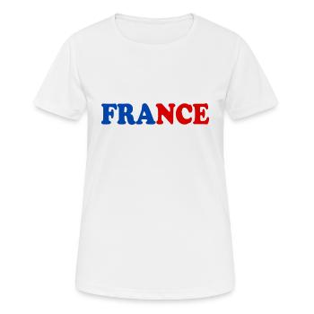 Frankreich - Frauen T-Shirt atmungsaktiv - Weiß - Vorne - AI Model Female 172 dark (172cm)