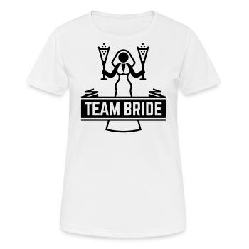 Team Bride Sparkling Wine Hen Night Bachelorette B - Women's Breathable T-Shirt - white - Front - AI Model Female 172 dark (172cm)
