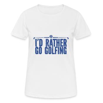 Golf - Golfclub Goldspieler Birdie Elite Luxus - Frauen T-Shirt atmungsaktiv - Weiß - Vorne - AI Model Female 172 dark (172cm)