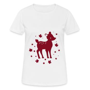 Rehkitz - Zootier - Tierfreund - Naturschutz - Frauen T-Shirt atmungsaktiv - Weiß - Vorne - AI Model Female 172 dark (172cm)