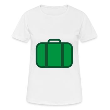 Arbeit Reise Urlaub Koffer - Frauen T-Shirt atmungsaktiv - Weiß - Vorne - AI Model Female 172 dark (172cm)