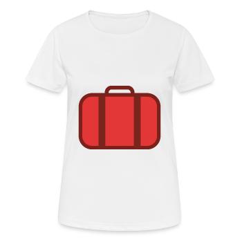 Tasche Koffer Reisen - Frauen T-Shirt atmungsaktiv - Weiß - Vorne - AI Model Female 172 dark (172cm)