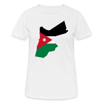 Jordan Flag Map - Women's Breathable T-Shirt - white - Front - AI Model Female 172 dark (172cm)