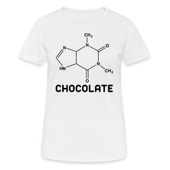 Molécule de chocolat - T-shirt respirant Femme - blanc - Devant - AI Model Female 172 dark (172cm)