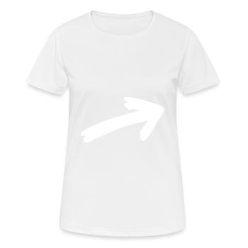 Pfeil - Frauen T-Shirt atmungsaktiv - Weiß - Vorne - AI Model Female 172 dark (172cm)