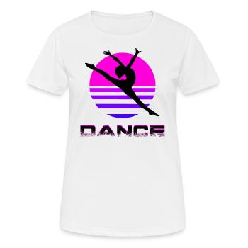 Gymnastique rythmique - T-shirt respirant Femme - blanc - Devant - AI Model Female 172 dark (172cm)