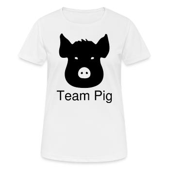 HBL Team Pig black 1b1d3964bd25233fd7111078634ff07 - Women's Breathable T-Shirt - white - Front - AI Model Female 172 dark (172cm)