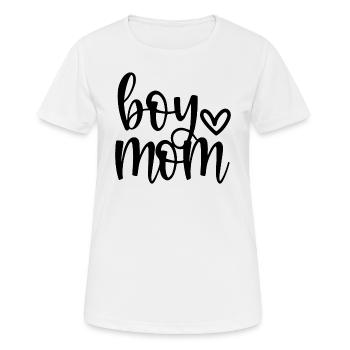 Boy Mom - Boy Mama Mom Of Boys - Women's Breathable T-Shirt - white - Front - AI Model Female 172 dark (172cm)