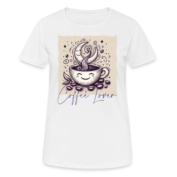 Coffee - Frauen T-Shirt atmungsaktiv - Weiß - Vorne - AI Model Female 172 dark (172cm)