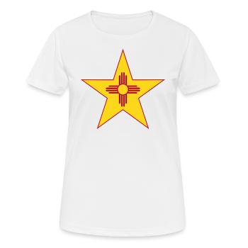 Zweiteiliger New Mexico Stern Design - Frauen T-Shirt atmungsaktiv - Weiß - Vorne - AI Model Female 172 dark (172cm)