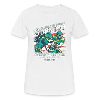 An jedem verdammten Sonntag | American Football - Frauen T-Shirt atmungsaktiv - Weiß - Vorne - AI Model Female 172 dark (172cm)