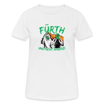 Fürth und nicht anders UPDATE - Frauen T-Shirt atmungsaktiv - Weiß - Vorne - AI Model Female 172 dark (172cm)