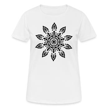 Symbol Geschenk Ornament Ethnic Spirit Art Orient - Frauen T-Shirt atmungsaktiv - Weiß - Vorne - AI Model Female 172 dark (172cm)