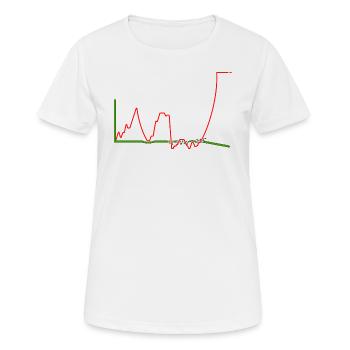 COURBE DE VIE - T-shirt respirant Femme - blanc - Devant - AI Model Female 172 dark (172cm)