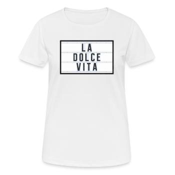 LA DOLCE VITA - T-shirt respirant Femme - blanc - Devant - AI Model Female 172 dark (172cm)