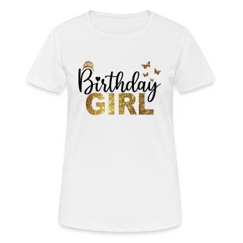 Geburtstagskind Coole Geburtstagsparty für Kinder Mädchen - Frauen T-Shirt atmungsaktiv - Weiß - Vorne - AI Model Female 172 dark (172cm)