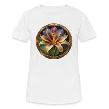Fleur de lilas épanouie - T-shirt respirant Femme - blanc - Devant - AI Model Female 172 dark (172cm)