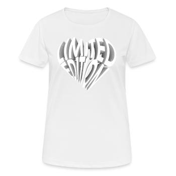 Coeur limited edition - T-shirt respirant Femme - blanc - Devant - AI Model Female 172 dark (172cm)