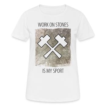 Stonemason Stone Sculptor Saying - Women's Breathable T-Shirt - white - Front - AI Model Female 172 dark (172cm)