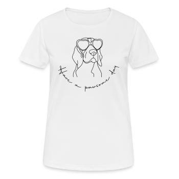 Beagle Pawsome Day - Women's Breathable T-Shirt - white - Front - AI Model Female 172 dark (172cm)