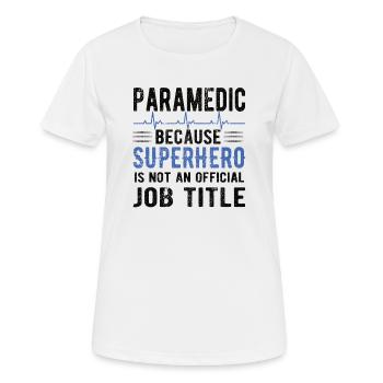 Notfallsanitäter Paramedic Rettungskraft Sanitäter - Frauen T-Shirt atmungsaktiv - Weiß - Vorne - AI Model Female 172 dark (172cm)