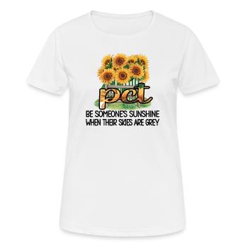 Technicien en soins aux patients Soins aux patients PCT - T-shirt respirant Femme - blanc - Devant - AI Model Female 172 dark (172cm)