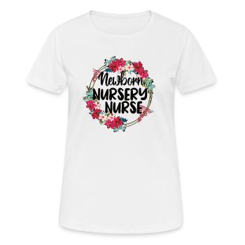 Beste Neugeborenen-Krankenschwester Geschenk - Frauen T-Shirt atmungsaktiv - Weiß - Vorne - AI Model Female 172 dark (172cm)