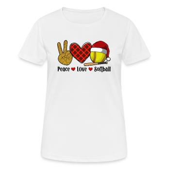Softball Noël Joueur de softball Cadeau de fête de Noël - T-shirt respirant Femme - blanc - Devant - AI Model Female 172 dark (172cm)