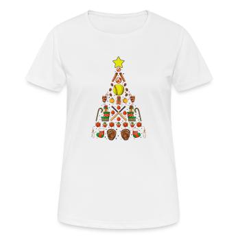 Softball Cadeaux de Noël Joueur de softball Noël - T-shirt respirant Femme - blanc - Devant - AI Model Female 172 dark (172cm)