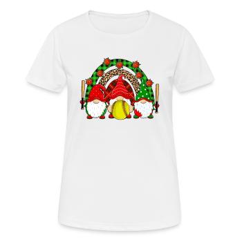 Softball Cadeaux de Noël Joueur de softball Noël - T-shirt respirant Femme - blanc - Devant - AI Model Female 172 dark (172cm)