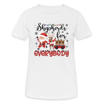 German Shepherd Christmas German Shepherd Xmas - Frauen T-Shirt atmungsaktiv - Weiß - Vorne - AI Model Female 172 dark (172cm)