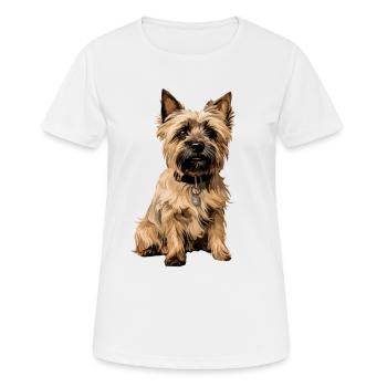 Cairn Terrier 4 - Frauen T-Shirt atmungsaktiv - Weiß - Vorne - AI Model Female 172 dark (172cm)