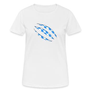 Bayern - Frauen T-Shirt atmungsaktiv - Weiß - Vorne - AI Model Female 172 dark (172cm)