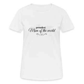 Maman la plus fière du monde - T-shirt respirant Femme - blanc - Devant - AI Model Female 172 dark (172cm)