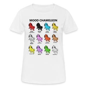 Stimmung Moody Chamäleon Charaktere Lustige Tiere - Frauen T-Shirt atmungsaktiv - Weiß - Vorne - AI Model Female 172 dark (172cm)
