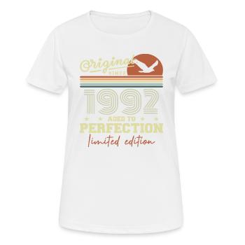 Original 1992 Geburtstagsgeschenk 1992 Retro 1992 - Frauen T-Shirt atmungsaktiv - Weiß - Vorne - AI Model Female 172 dark (172cm)