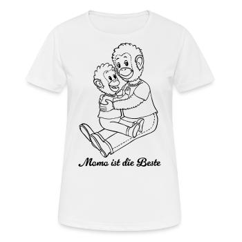 Mutter Kind Familie Tier Mama Stofftier - Frauen T-Shirt atmungsaktiv - Weiß - Vorne - AI Model Female 172 dark (172cm)