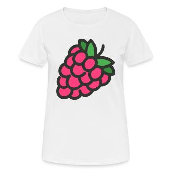 himbeere rasperry obst veggie gemuese fruits14 - Frauen T-Shirt atmungsaktiv - Weiß - Vorne - AI Model Female 172 dark (172cm)