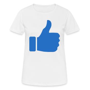 pouces vers le haut - T-shirt respirant Femme - blanc - Devant - AI Model Female 172 dark (172cm)