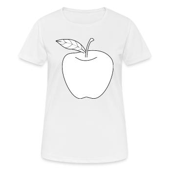 Pomme noir et blanc cadeau idée cadeau - T-shirt respirant Femme - blanc - Devant - AI Model Female 172 dark (172cm)