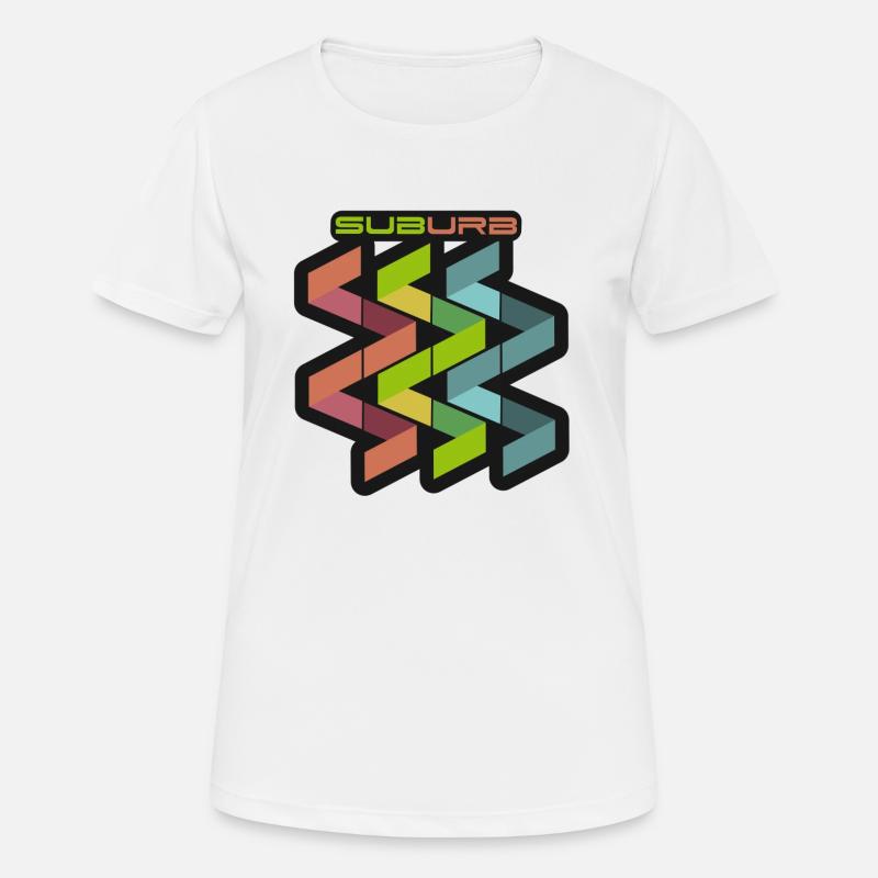 SUBURB VERTICAL - Women's Breathable T-Shirt - white