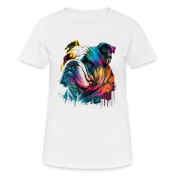 Bulldogge - Frauen T-Shirt atmungsaktiv - Weiß - Vorne - AI Model Female 172 dark (172cm)